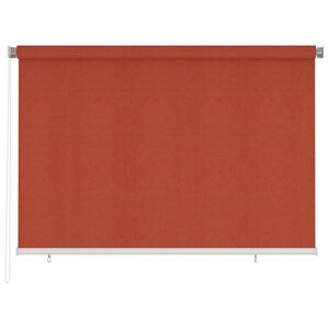 vidaXL udend&oslash;rs rullegardin 225 (B) x 140 (H) cm HDPE terracottafarvet