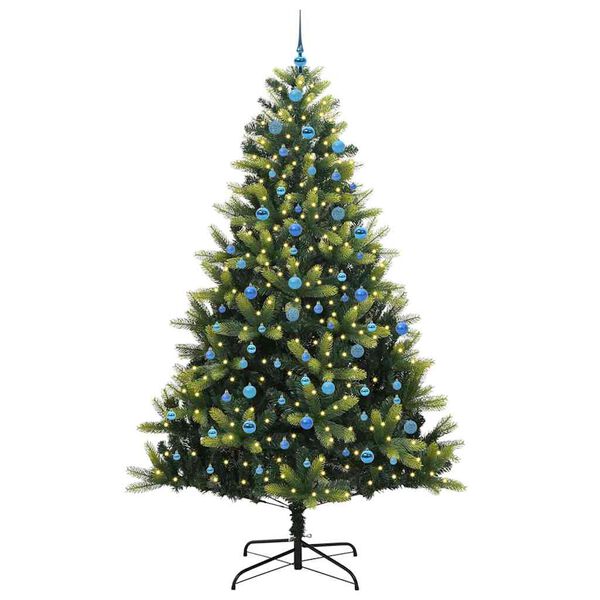 vidaXL Kunstig Hengende Juletr&aelig; 300 LEDs Gr&oslash;n 240 cm PVC og PE