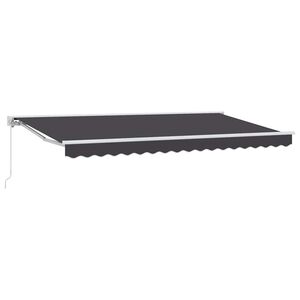 vidaXL Markiseramme Antracit 350 x 200 cm Polyester med PU bel&aelig;gning