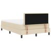vidaXL Box spring seng med madras Creme 120 x 200 cm Stof