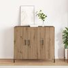 vidaXL Sideboard Artisan Egetr&aelig; 90 x 34 x 80 cm Konstrueret tr&aelig;