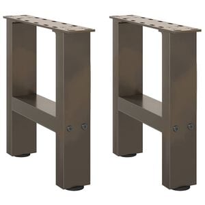vidaXL sofabordsben naturst&aring;l 2 stk. 30x(30-31) cm st&aring;l