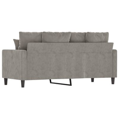 vidaXL 2-personers sofa 140 cm fløjl lysegrå