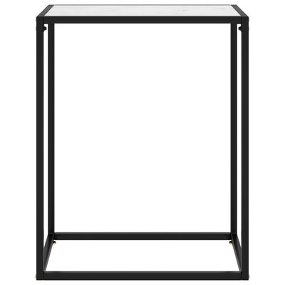 vidaXL konsolbord 60x35x75 cm hærdet glas hvid
