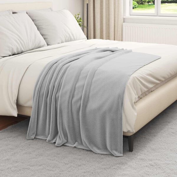 vidaXL Kastet&aelig;pper 6 pcs Gr&aring; 130 x 150 cm Fleece