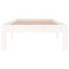 vidaXL sengeramme 75x190 cm Small Single massivt tr&aelig; hvid