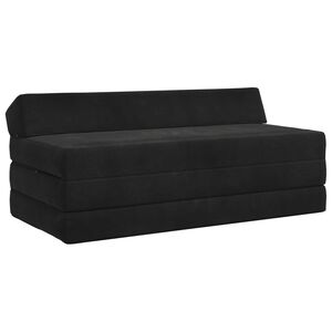 vidaXL Samlebar Sofa Seng Sort 120 x 60 x 49 cm Stof