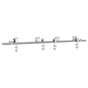 vidaXL hardwarekit til skyded&oslash;r 183 cm rustfrit st&aring;l s&oslash;lvfarvet