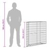vidaXL gabion-højbed 100x20x100 cm trapezformet galvaniseret stål