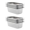 vidaXL gastronorm beholder 8 stk. GN 1/3 100 mm rustfrit st&aring;l