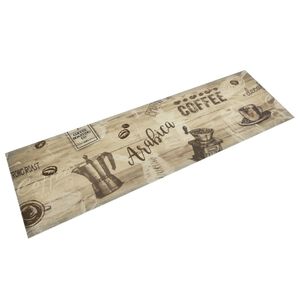 vidaXL k&oslash;kkent&aelig;ppe 45x150 cm Coffee Brown-design vaskbart velour