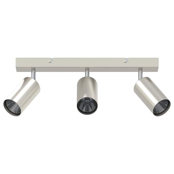 vidaXL Loftsspot med spotlights Nikkel 38 x 5,5 x 16,5 cm Metal