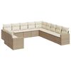 vidaXL sofas&aelig;t til haven 11 dele med hynder polyrattan beige
