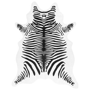 vidaXL gulvt&aelig;ppe 120x170 cm vaskbart zebrastriber sort og hvid