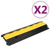 vidaXL kabelbroer med 2 kanaler 2 stk. 100 cm gummi
