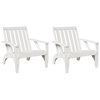 vidaXL Adirondack-havestole 2 stk. 75x77x77 cm massivt fyrretr&aelig; hvid