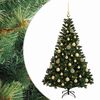 vidaXL Kunstig juletr&aelig; med kugler 120 cm 150 LED'er Varm hvid