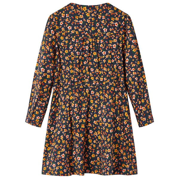 Langærmet kjole til børn str. 140 marineblå