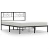 vidaXL sengeramme med sengegavl 120x200 cm metal sort