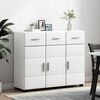 vidaXL Sideboard FLORIN Hvid 88,5 x 30,5 x 73 cm Konstrueret tr&aelig;