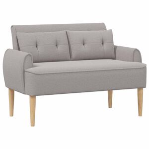 vidaXL L&aelig;nestol med knap tufting Lysegr&aring; 117 x 67 x 77 cm Boucl&eacute;