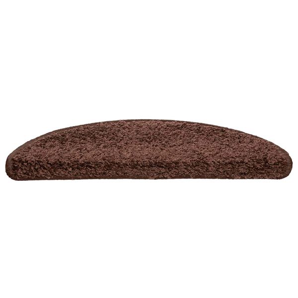 vidaXL trappem&aring;tter 20 stk. 56x17x3 cm brune halvrunde