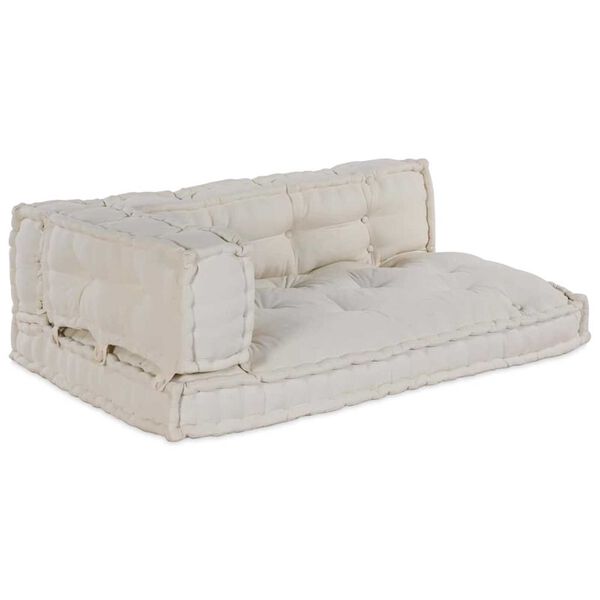 vidaXL Palle Sofa Pude Creme Stof