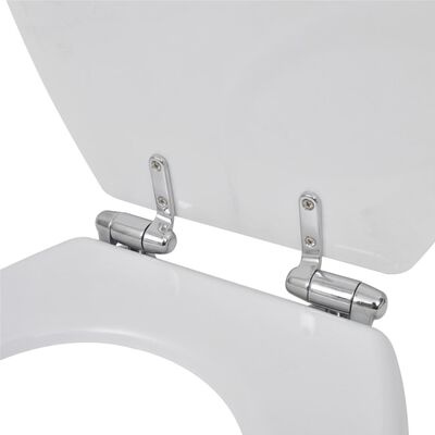 vidaXL toiletsæder med soft close-låg 2 stk. MDF hvid