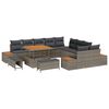 vidaXL Havesofa S&aelig;t 13 pcs Gr&aring; Poly Rattan og Pulverlakeret St&aring;l