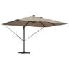 vidaXL Parasol Gr&aring;brun 352 x 251 x 265 cm Polyester og Aluminium