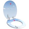 vidaXL Bl&oslash;dt lukket toiletbr&aelig;t Bl&aring; 44 x 38 cm MDF plade