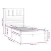 vidaXL sengeramme uden madras 75x190 cm massivt fyrretr&aelig; hvid