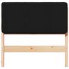 vidaXL Polstret sengegavl Brun og sort 80 cm Massiv fyrretr&aelig;