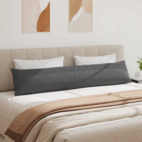 vidaXL Sofapuder 2 pcs M&oslash;rkegr&aring; 200 x 40 cm Velourstof