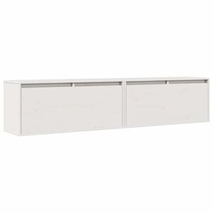vidaXL v&aelig;gskabe 2 stk. 80x30x35 cm massivt fyrretr&aelig; hvid