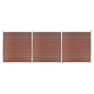vidaXL havehegn 526 x 186 cm WPC brun