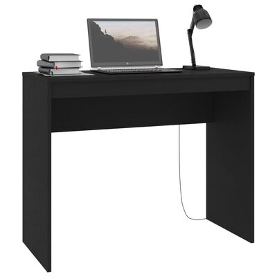 vidaXL skrivebord 90x40x72 cm konstrueret træ sort