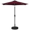 vidaXL Haveparasol med LED lys og fod 230 x 230 cm Polyester