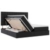 vidaXL Seng med opbevaring og madras Sort 200 x 200 cm Faux læder