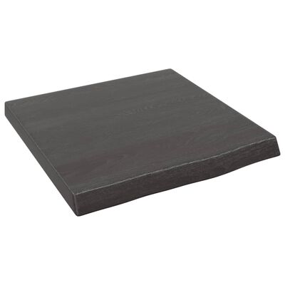 vidaXL bordplade til badeværelse 40x40x(2-4) cm massivt træ mørkebrun