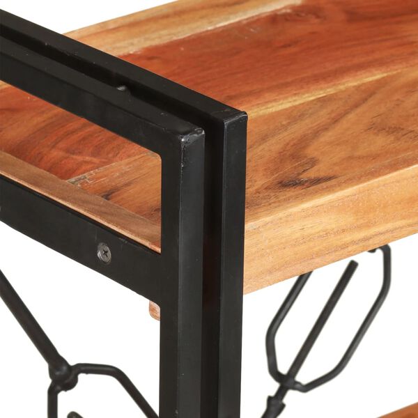 vidaXL bogreol m. 3 hylder 90x30x80 cm massivt akacietr&aelig;