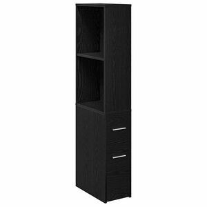 vidaXL Badev&aelig;relsesm&oslash;bel s&aelig;t 22 x 41 x 135 cm Konstrueret tr&aelig; Sort eg