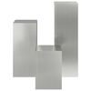 vidaXL Planteholder 3 pcs Sølv Galvaniseret stål
