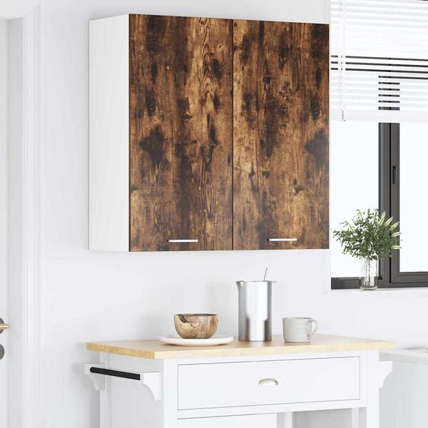 vidaXL H&aelig;ngeskab med d&oslash;r Riga R&oslash;get eg 80 x 31 x 80 cm Konstrueret tr&aelig;