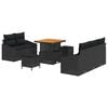 vidaXL Havesofa S&aelig;t 8 stk. Sort polyrattan