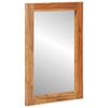 vidaXL Badev&aelig;relsesspejl Brun 70 x 50 x 2,5 cm Glas og solid akacietr&aelig;