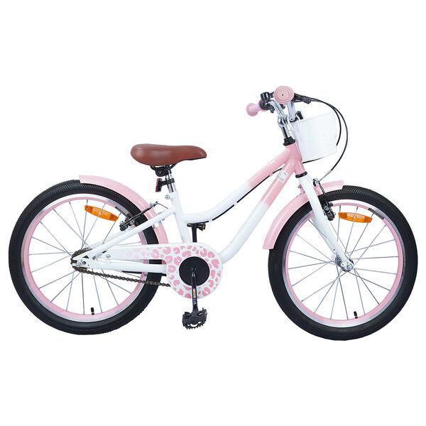 vidaXL B&oslash;rnecykel 18 tommer til 5-7 &aring;r gammel Lys pink