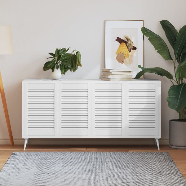 vidaXL skabsl&aring;ger 4 stk. 61,5x39,4 cm lameldesign massivt fyr hvid