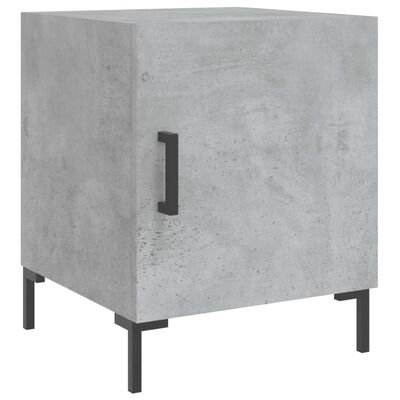 vidaXL sengebord 40x40x50 cm konstrueret træ betongrå