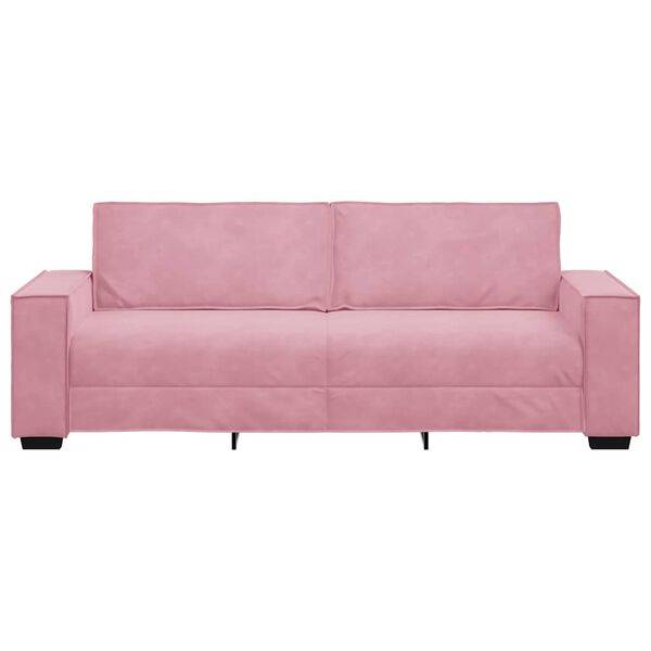 vidaXL 3-personers sofa 220x78x84 cm fl&oslash;jl lyser&oslash;d